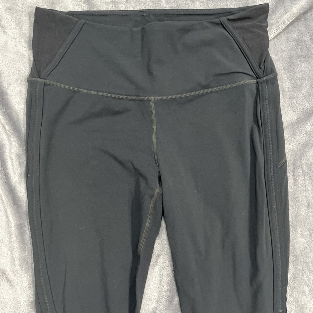 ATHLETA High Rise Peekaboo 7/8 Tight Leggings‎ Workout Yoga Pant Grey Sz MP - Picture 4 of 10